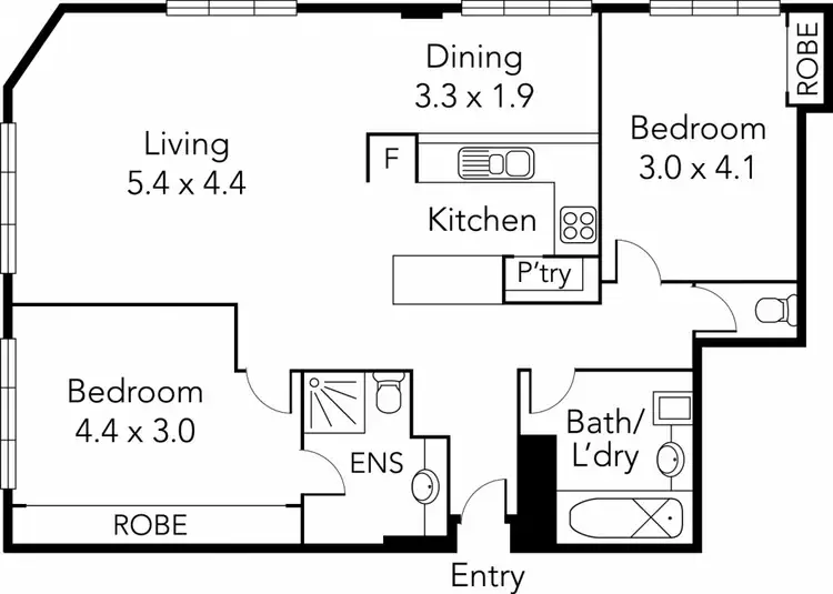 Floorplan of Homely apartment listing, 504/501 Little Collins Street, Melbourne VIC 3000