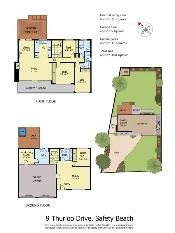 Floorplan of Homely house listing, 9 Thurloo Drive, Safety Beach VIC 3936