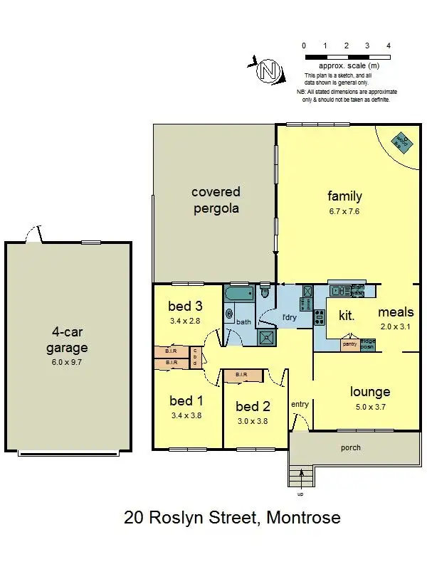 Floorplan of Homely house listing, 20 Roslyn Street, Montrose VIC 3765