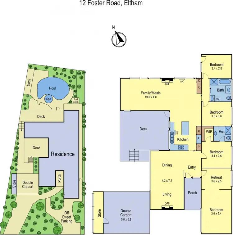 Floorplan of Homely house listing, 12 Foster Road, Eltham VIC 3095
