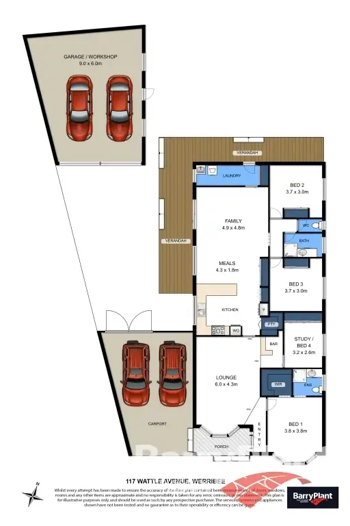 Floorplan of Homely house listing, 117 Wattle Avenue, Werribee VIC 3030