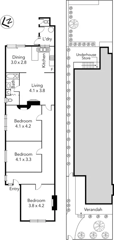 Floorplan of Homely house listing, 14 Lennox Street, Northcote VIC 3070