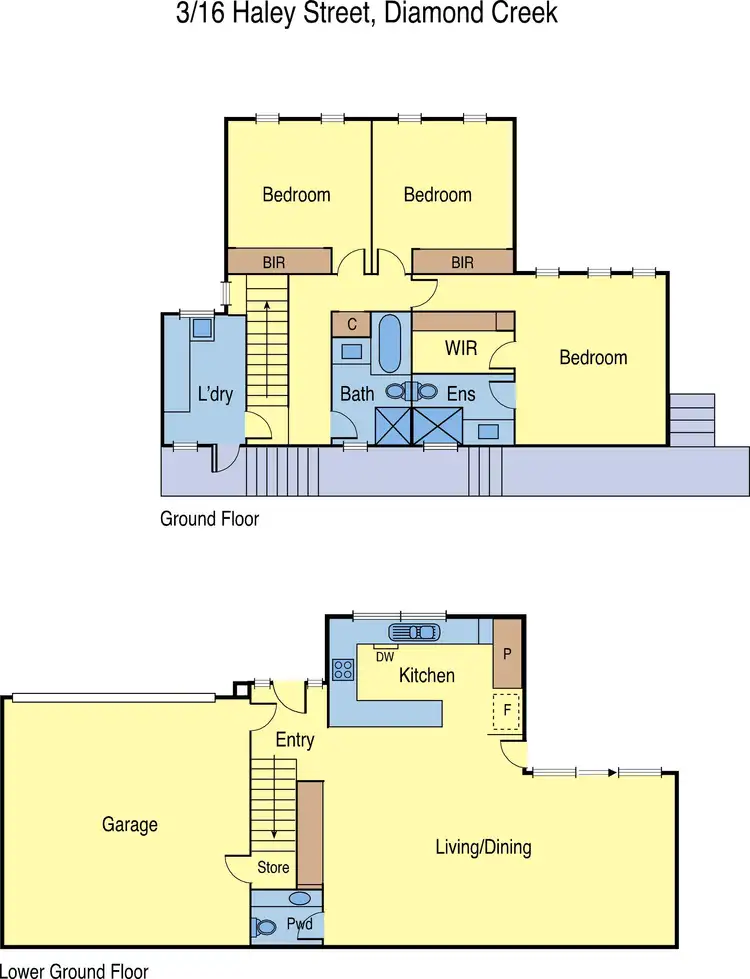 Floorplan of Homely house listing, 3/16 Haley Street, Diamond Creek VIC 3089
