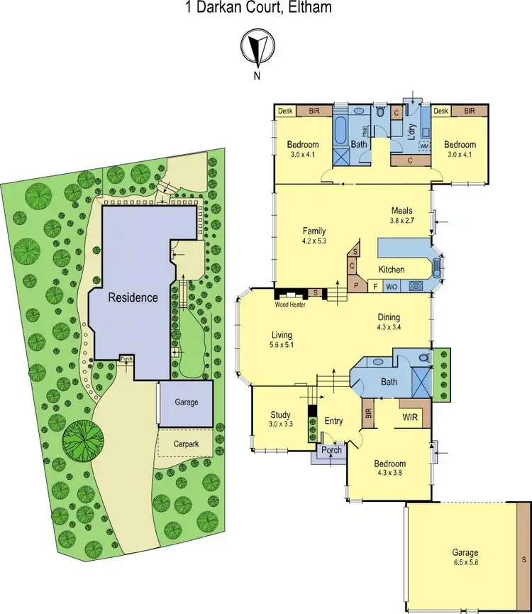 Floorplan of Homely house listing, 1 Darkan Court, Eltham VIC 3095