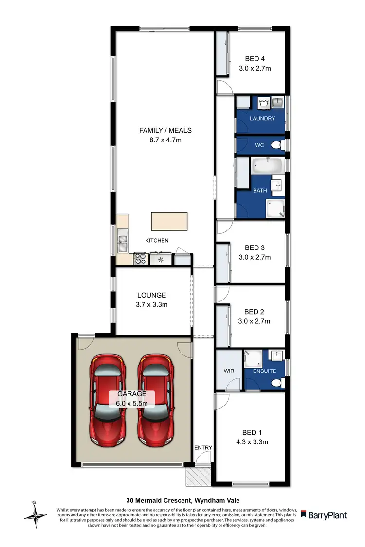 Floorplan of Homely house listing, 30 Mermaid Crescent, Wyndham Vale VIC 3024