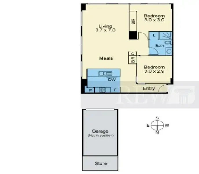 Floorplan of Homely apartment listing, 1108/225 Elizabeth Street, Melbourne VIC 3000