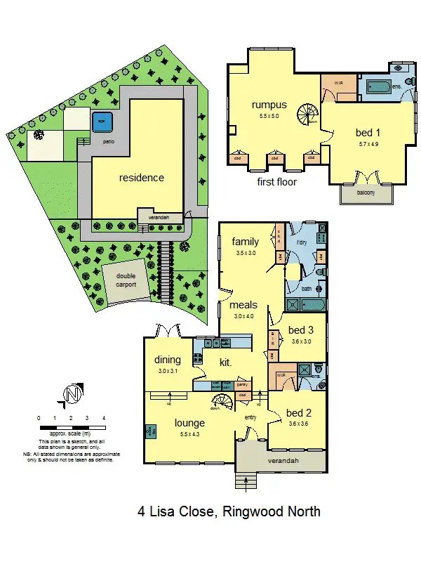 Floorplan of Homely house listing, 4 Lisa Close, Ringwood North VIC 3134