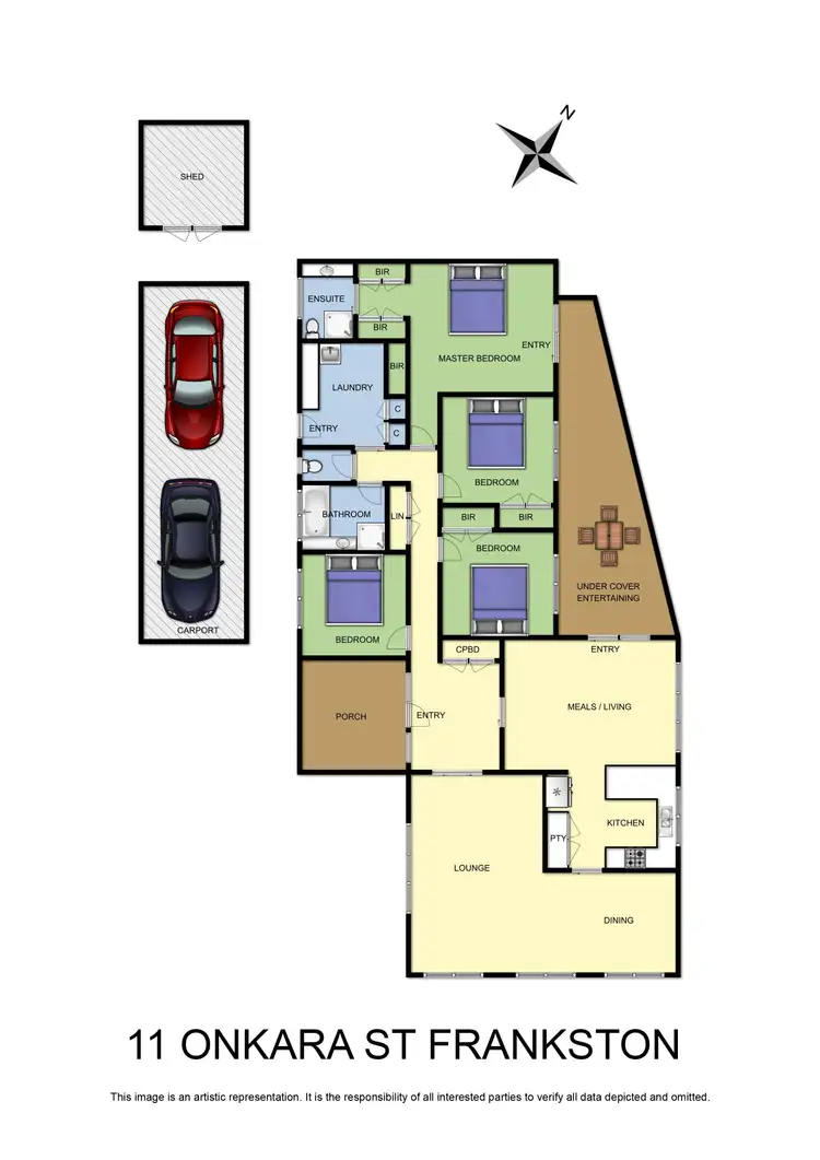 Floorplan of Homely house listing, 11 Onkara Street...., Frankston VIC 3199