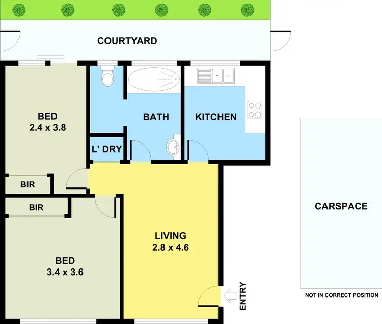Floorplan of Homely apartment listing, 5/77 Chapman Avenue, Glenroy VIC 3046