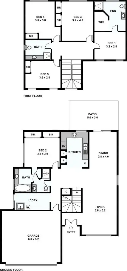 Floorplan of Homely house listing, 36 Eldridge Grove, Cannington WA 6107