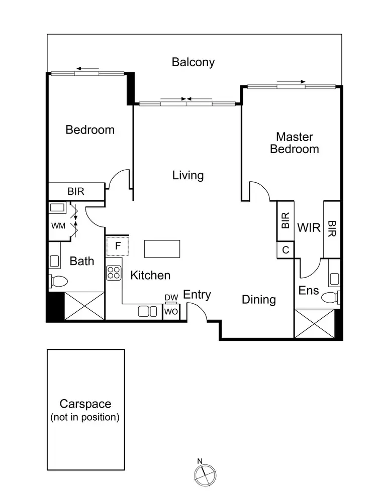 Floorplan of Homely apartment listing, 403/700 Chapel Street, South Yarra VIC 3141