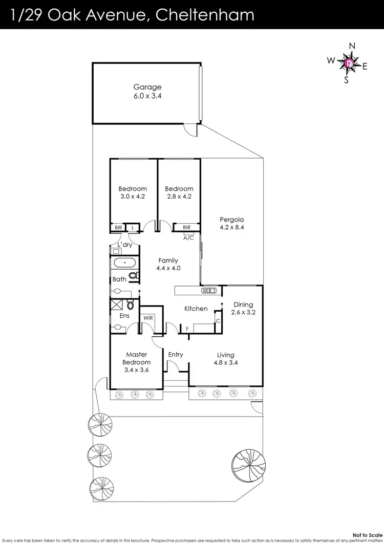 Floorplan of Homely townhouse listing, 1/29 Oak Avenue, Cheltenham VIC 3192