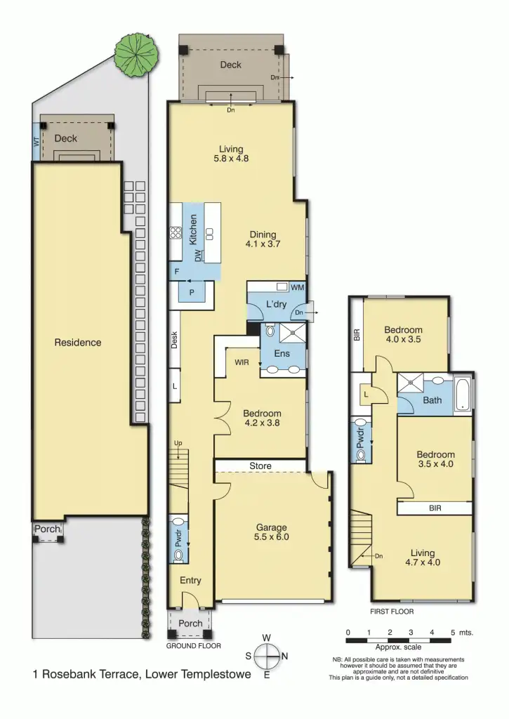 Floorplan of Homely townhouse listing, 1 Rosebank Terrace, Templestowe Lower VIC 3107