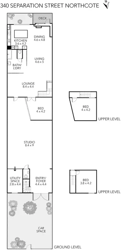 Floorplan of Homely house listing, 340 Separation Street, Northcote VIC 3070