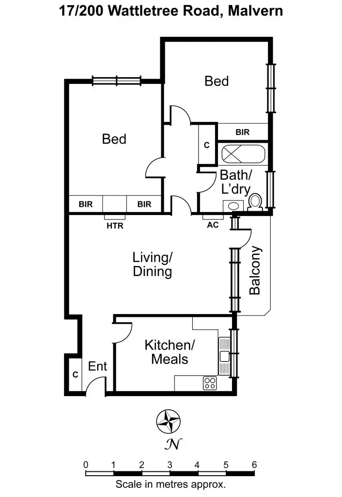 Floorplan of Homely apartment listing, 17/200 Wattletree Road, Malvern VIC 3144