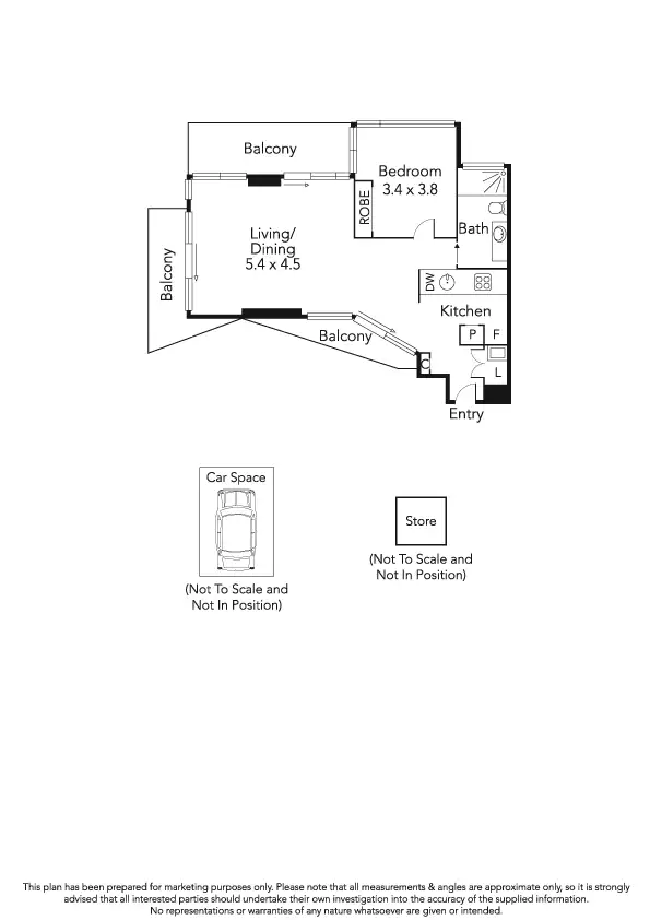 Floorplan of Homely apartment listing, 1301/22-24 Jane Bell Lane, Melbourne VIC 3000