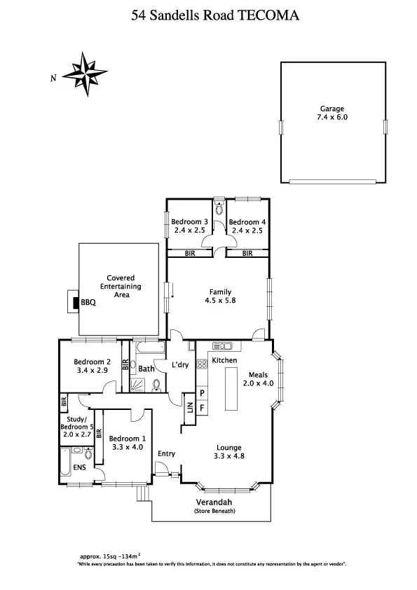 Floorplan of Homely house listing, 54 Sandells Road, Tecoma VIC 3160