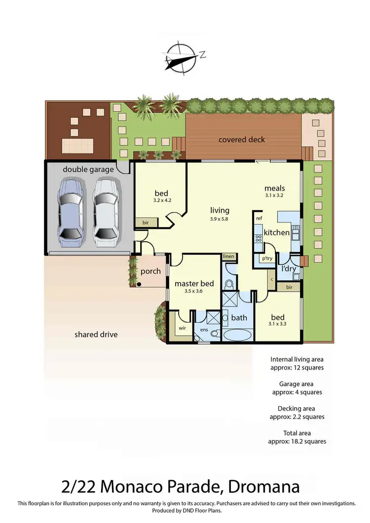 Floorplan of Homely unit listing, 2/22 Monaco Parade, Dromana VIC 3936