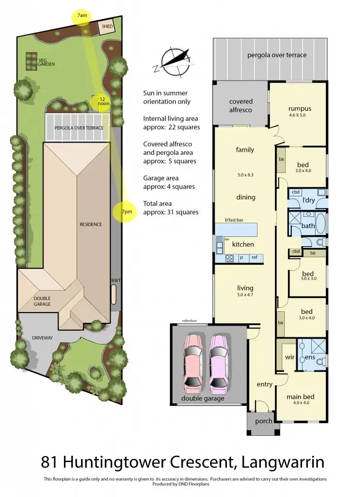 Floorplan of Homely house listing, 81 Huntingtower Crescent, Langwarrin VIC 3910