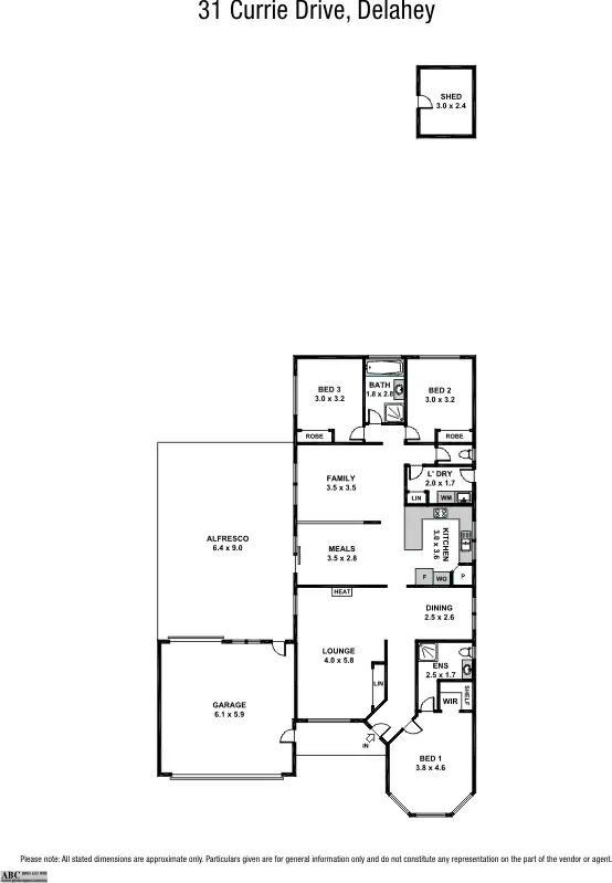 Floorplan of Homely house listing, 31 Currie Drive, Delahey VIC 3037