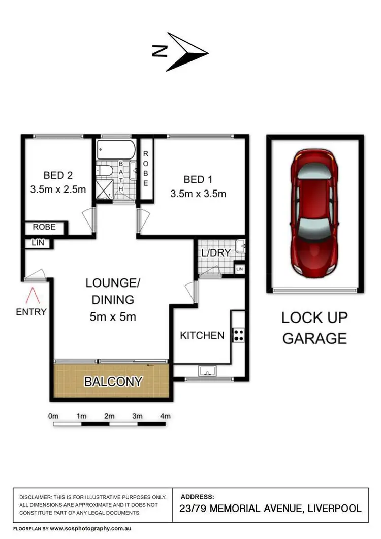 Floorplan of Homely unit listing, 23/79 Memorial Avenue, Liverpool NSW 2170