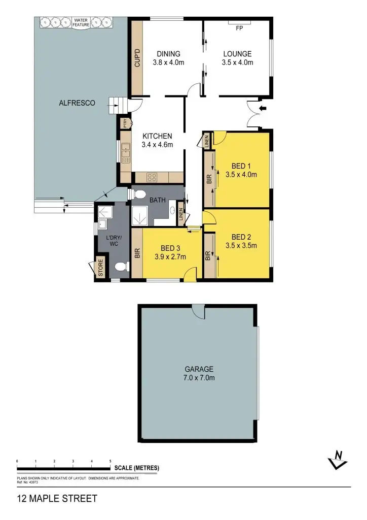 Floorplan of Homely house listing, 12 Maple Street, Golden Square VIC 3555
