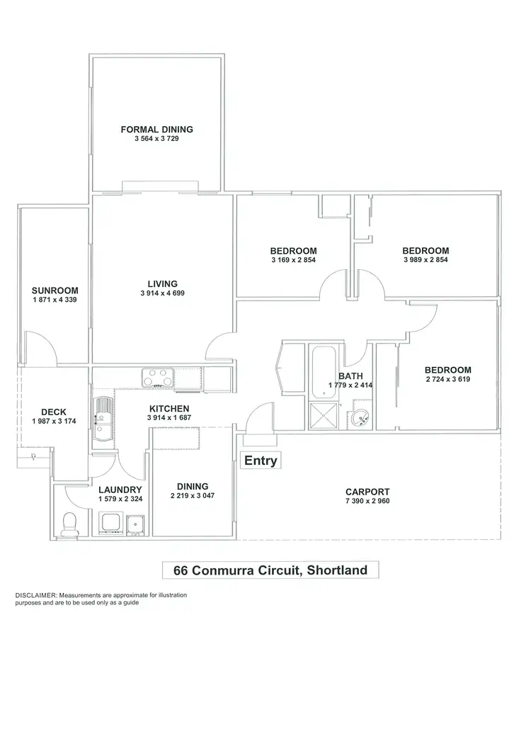 Floorplan of Homely house listing, 66 Conmurra Circuit, Shortland NSW 2307