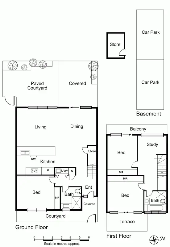 Floorplan of Homely townhouse listing, 3/33 Moonya Road, Carnegie VIC 3163