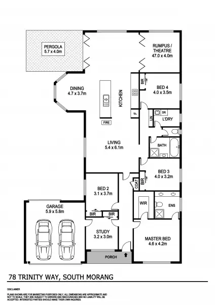 Floorplan of Homely house listing, 78 Trinity Way, South Morang VIC 3752