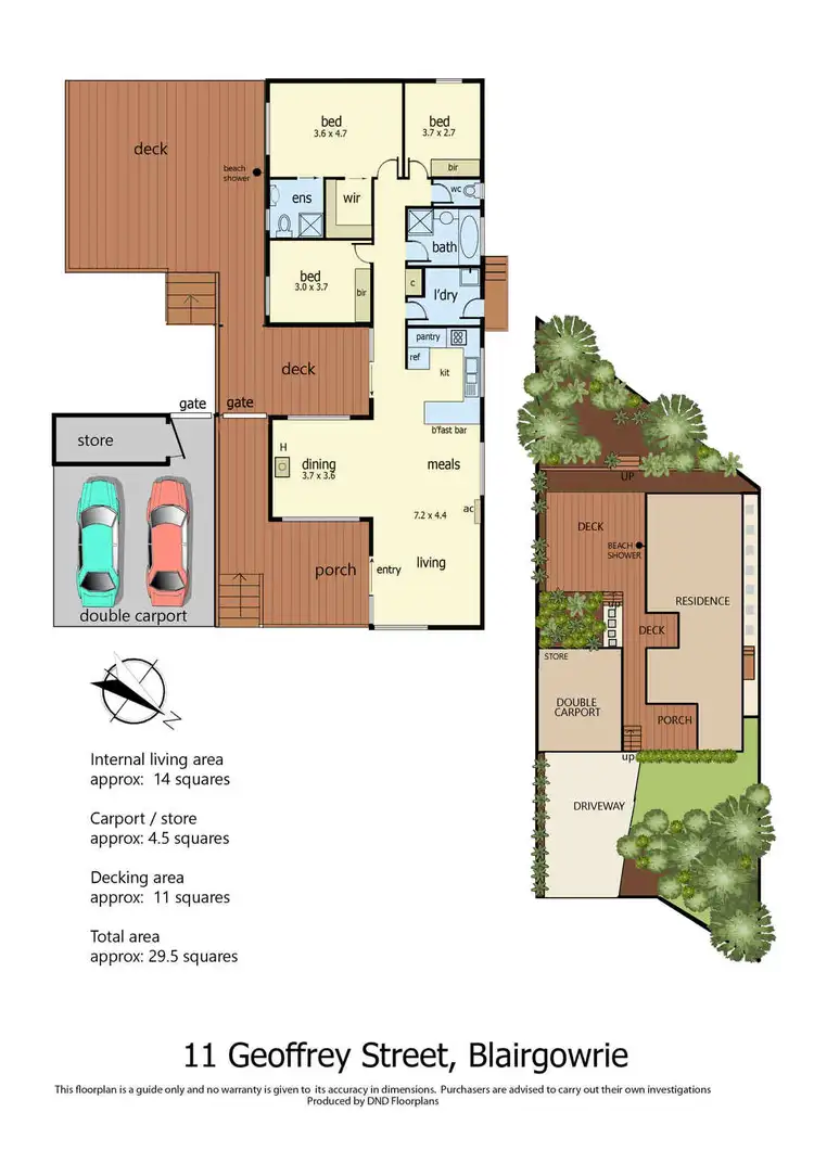 Floorplan of Homely house listing, 11 Geoffrey Street, Blairgowrie VIC 3942