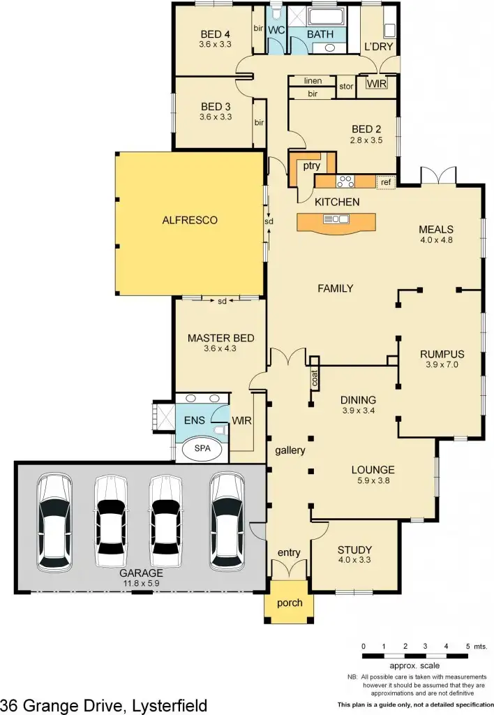 Floorplan of Homely house listing, 36 Grange Drive, Lysterfield VIC 3156
