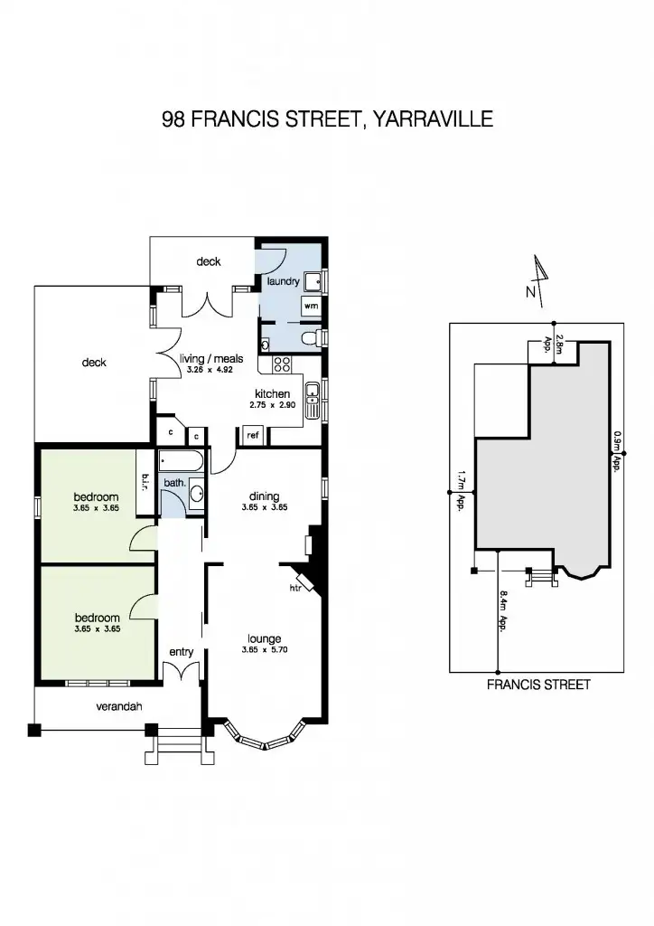 Floorplan of Homely house listing, 98 Francis Street, Yarraville VIC 3013