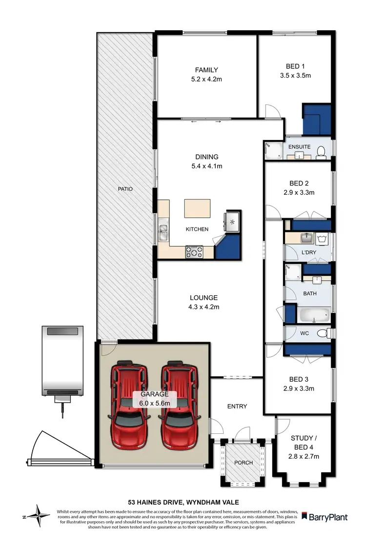 Floorplan of Homely house listing, 53 Haines Drive, Wyndham Vale VIC 3024