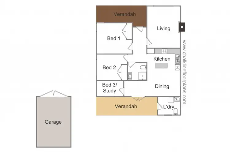 Floorplan of Homely house listing, 3 Collopy Street, Mansfield VIC 3722