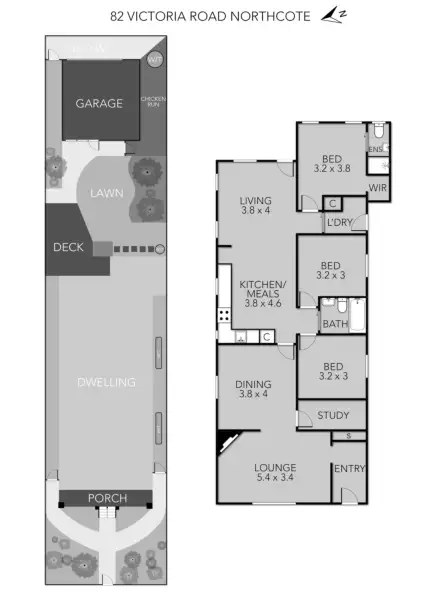 Floorplan of Homely house listing, 82 Victoria Road, Northcote VIC 3070