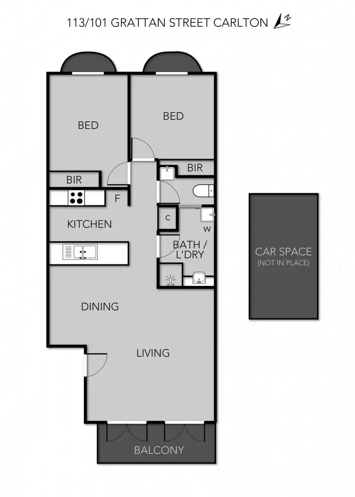 Floorplan of Homely apartment listing, 113/101 Grattan Street, Carlton VIC 3053