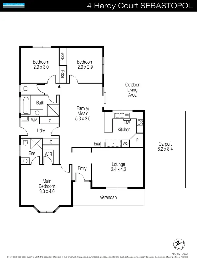 Floorplan of Homely house listing, 4 Hardy Court, Sebastopol VIC 3356