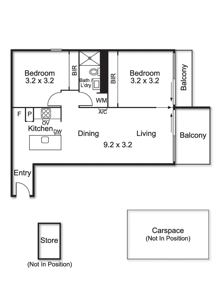 Floorplan of Homely apartment listing, 208/317 New Street, Brighton VIC 3186