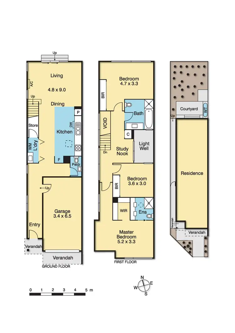 Floorplan of Homely townhouse listing, 12 Baker Crescent, Heidelberg Heights VIC 3081