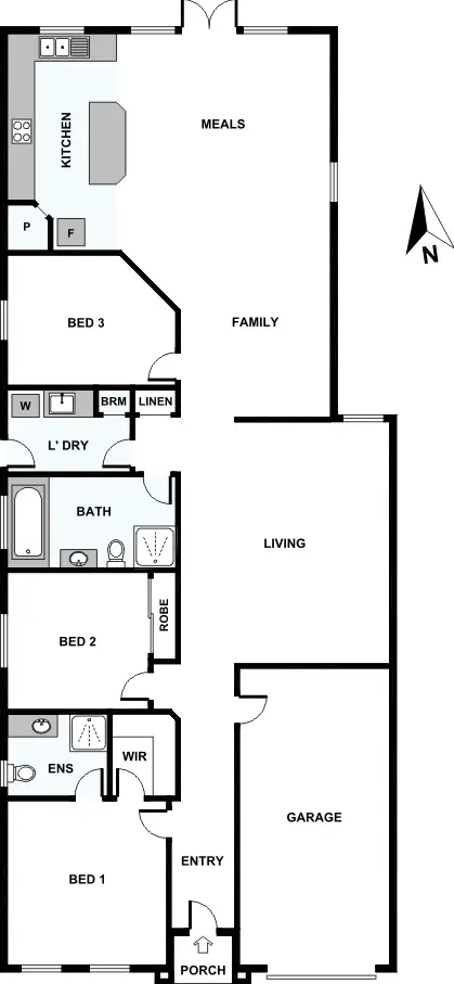 Floorplan of Homely house listing, 6 Reigate Street, Caroline Springs VIC 3023