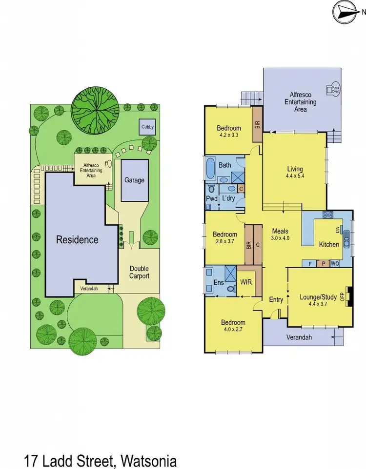 Floorplan of Homely house listing, 17 Ladd Street, Watsonia VIC 3087