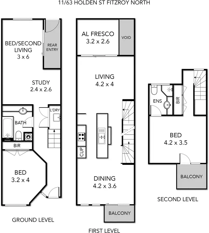 Floorplan of Homely house listing, 11/63 Holden Street, Fitzroy North VIC 3068