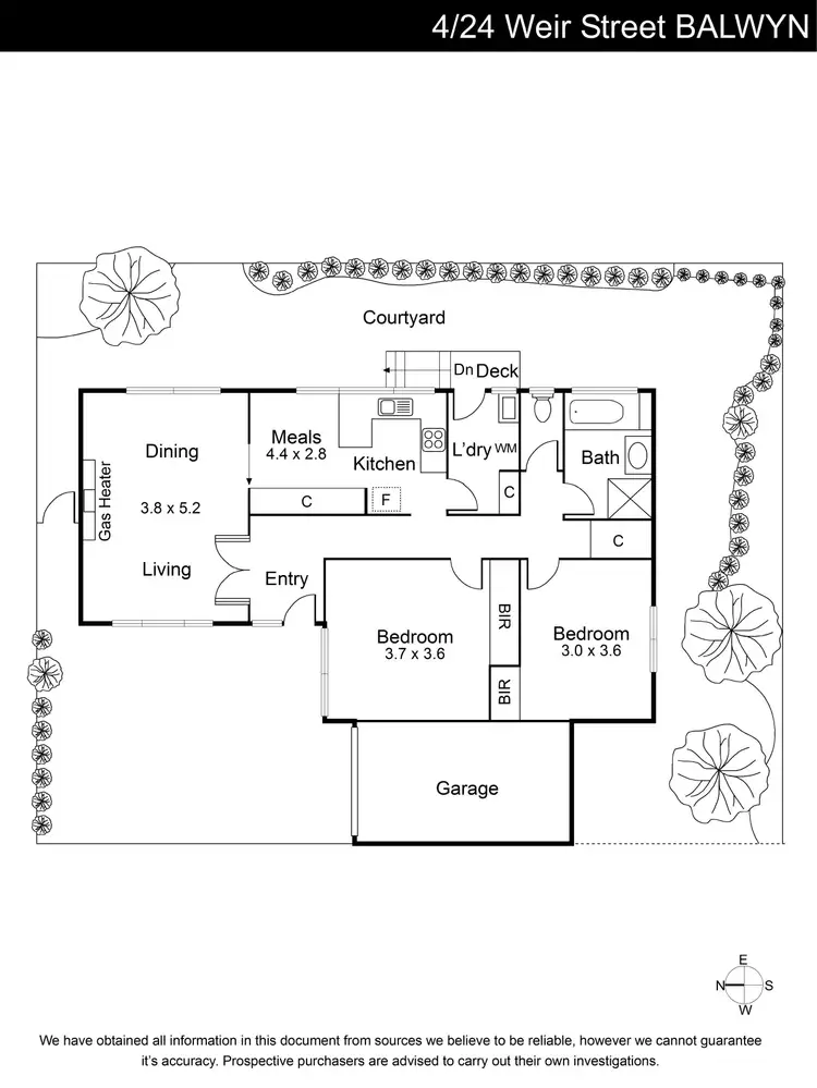 Floorplan of Homely villa listing, 4/24 Weir Street, Balwyn VIC 3103