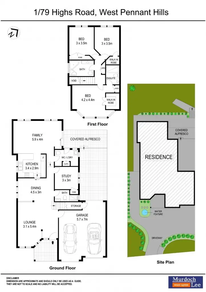 Floorplan of Homely semi-detached listing, 1/79 Highs Road, West Pennant Hills NSW 2125
