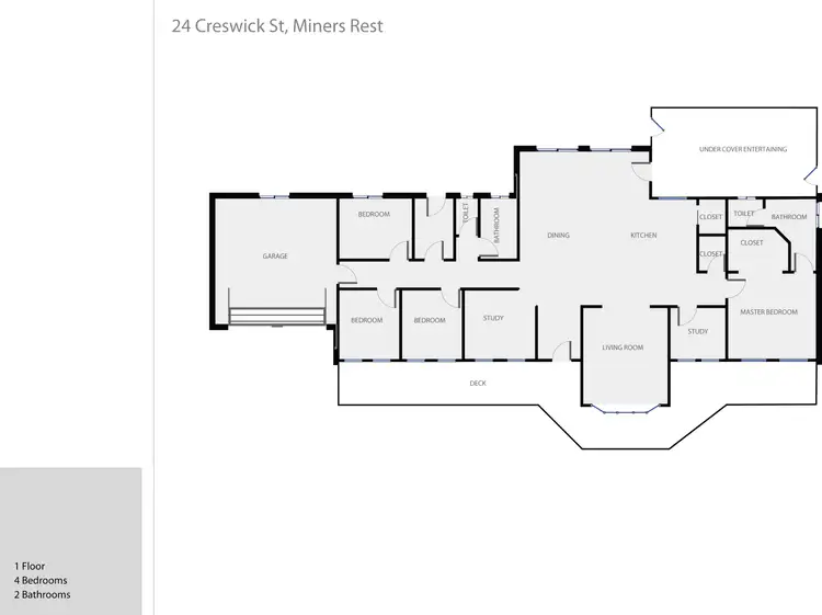 Floorplan of Homely house listing, 24 Creswick Street, Miners Rest VIC 3352
