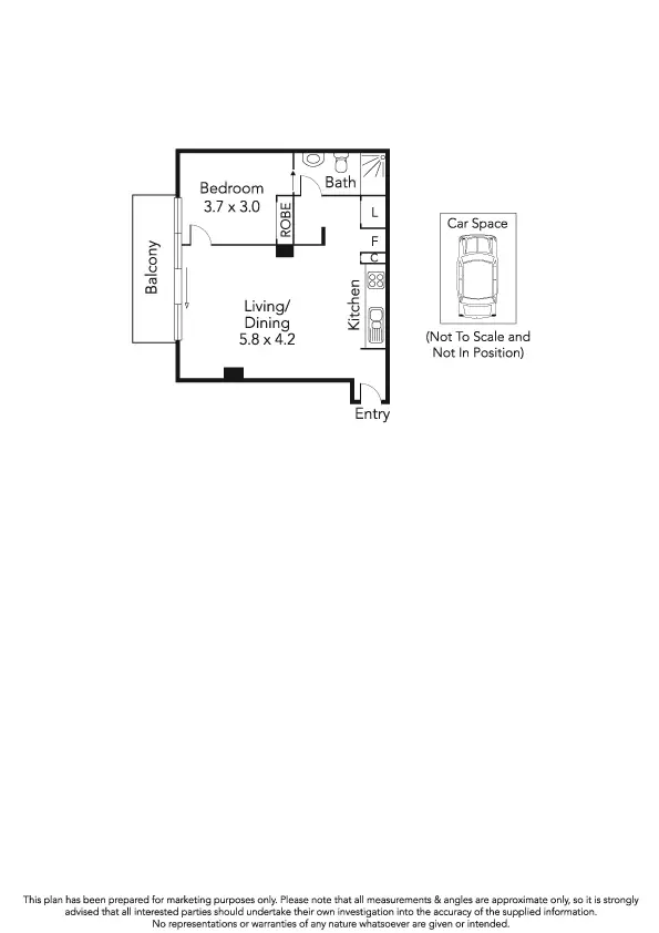 Floorplan of Homely apartment listing, 406/25 Wills Street, Melbourne VIC 3000