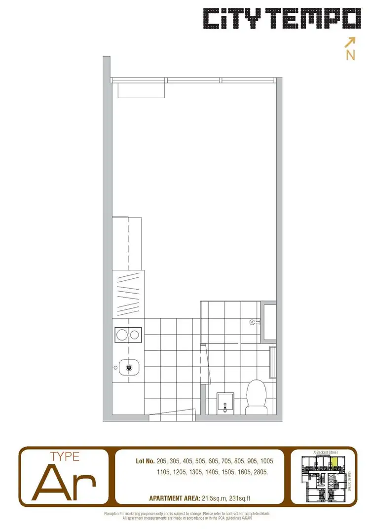 Floorplan of Homely apartment listing, 1005/181 A'beckett Street, Melbourne VIC 3000