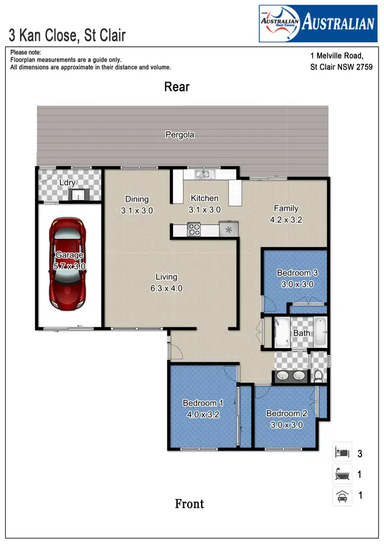 Floorplan of Homely house listing, 3 Kan Close, St Clair NSW 2759