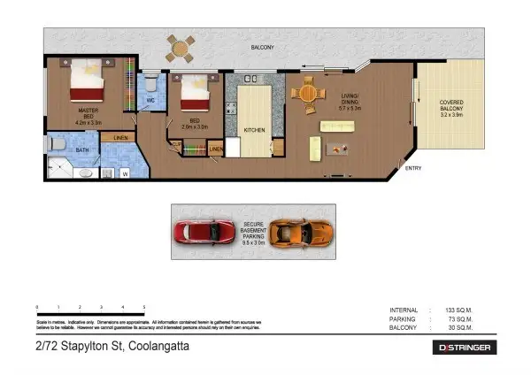 Floorplan of Homely unit listing, 2/72 Stapylton Street - Gwendolene Palms, Coolangatta QLD 4225