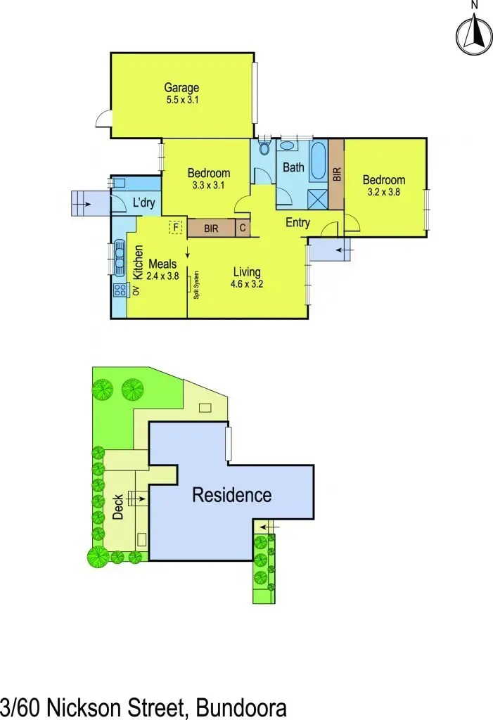 Floorplan of Homely unit listing, 3/60 Nickson Street, Bundoora VIC 3083
